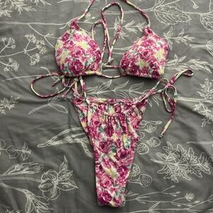 Garage Multi Floral Tie Bikini Set